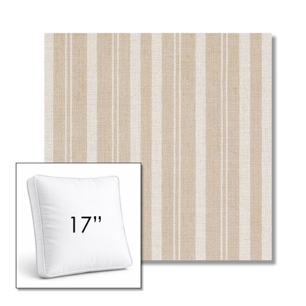 Picture of Tranquil Camel | 17" Square Boxed Sunbrella® Outdoor Pillow (3" Thick)