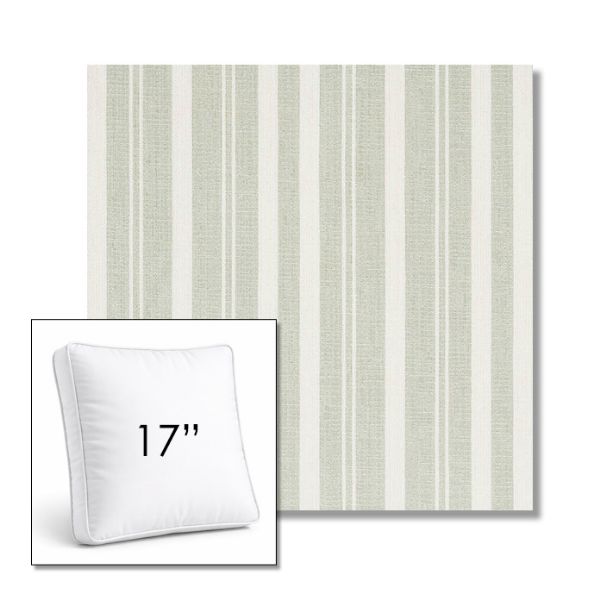 Picture of Tranquil Sage | 17" Square Boxed Sunbrella® Outdoor Pillow (3" Thick)