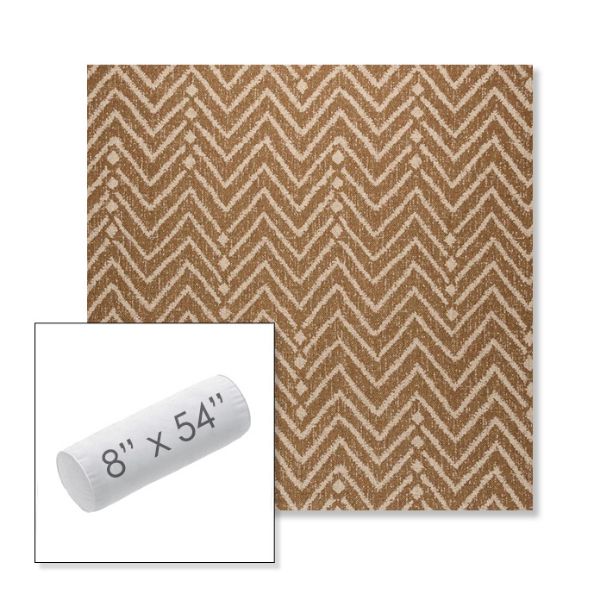 Picture of Argo Toffee | 8" x 54" Outdoor Bolster Pillow Sunbrella® Fabric