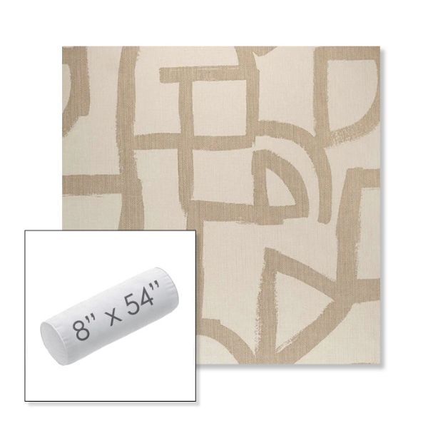 Picture of Brushstroke Stucco | 8" x 54" Outdoor Bolster Pillow Sunbrella® Fabric