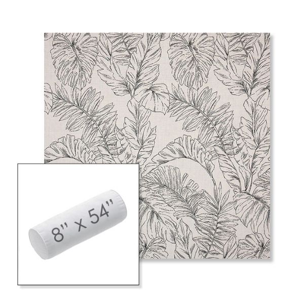 Picture of Calm Graphite | 8" x 54" Outdoor Bolster Pillow Sunbrella® Fabric