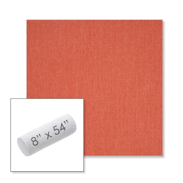 Picture of Canvas Persimmon | 8" x 54" Outdoor Bolster Pillow Sunbrella® Fabric