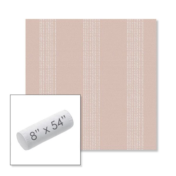 Picture of Caper Blush | 8" x 54" Outdoor Bolster Pillow Sunbrella® Fabric