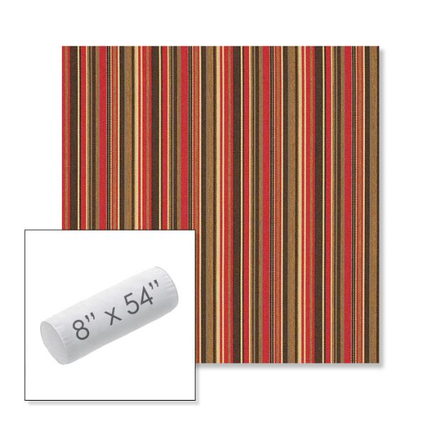 Picture of Dorsett Cherry | 8" x 54" Outdoor Bolster Pillow Sunbrella® Fabric