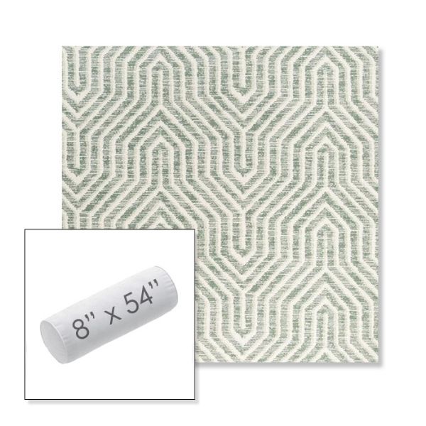 Picture of Etna Juniper | 8" x 54" Outdoor Bolster Pillow Sunbrella® Fabric