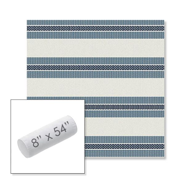 Picture of Excel Denim | 8" x 54" Outdoor Bolster Pillow Sunbrella® Fabric