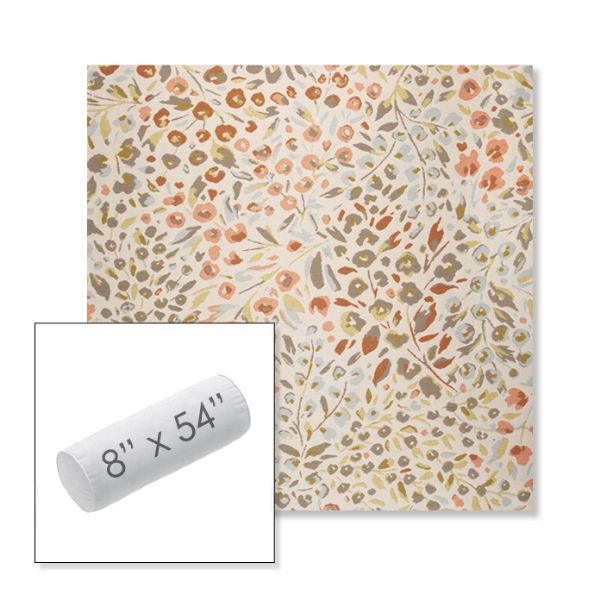 Picture of Flora Sunset | 8" x 54" Outdoor Bolster Pillow Sunbrella® Fabric