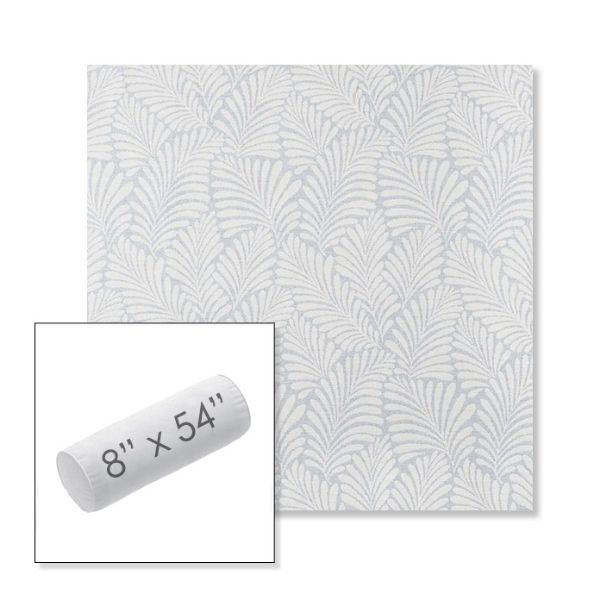 Picture of Frond Sky | 8" x 54" Outdoor Bolster Pillow Sunbrella® Fabric