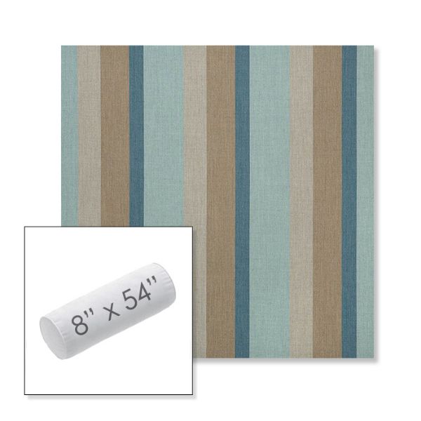 Picture of Gateway Mist | 8" x 54" Outdoor Bolster Pillow Sunbrella® Fabric