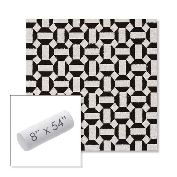 Picture of Hoopla Panda | 8" x 54" Outdoor Bolster Pillow Sunbrella® Fabric