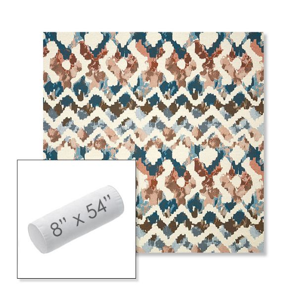 Picture of Inga Boho | 8" x 54" Outdoor Bolster Pillow Sunbrella® Fabric