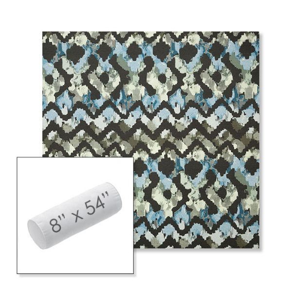 Picture of Inga Green Tea | 8" x 54" Outdoor Bolster Pillow Sunbrella® Fabric