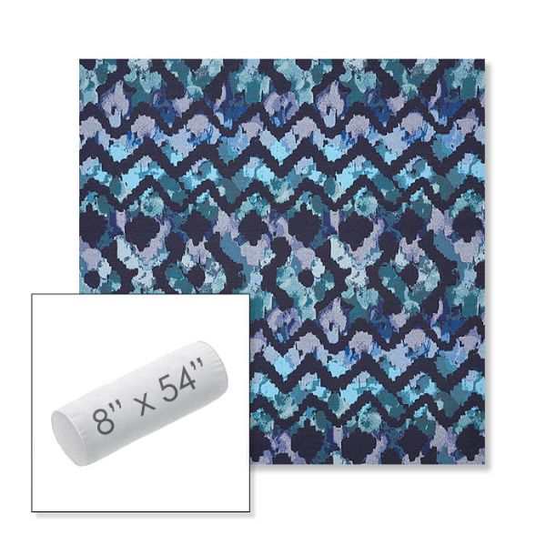 Picture of Inga Waterscape | 8" x 54" Outdoor Bolster Pillow Sunbrella® Fabric