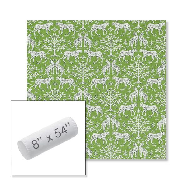 Picture of Jaipur Frame Chive | 8" x 54" Outdoor Bolster Pillow Sunbrella® Fabric