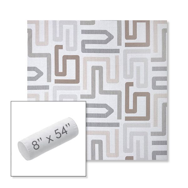 Picture of Labyrinth Cloud | 8" x 54" Outdoor Bolster Pillow Sunbrella® Fabric