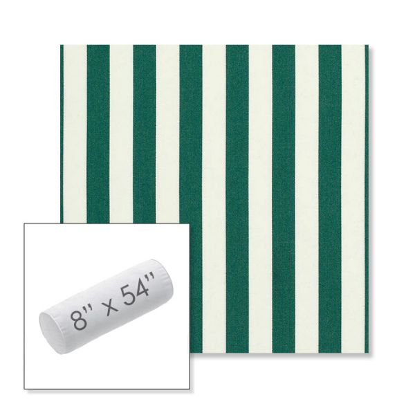 Picture of Mason Forest Green | 8" x 54" Outdoor Bolster Pillow Sunbrella® Fabric