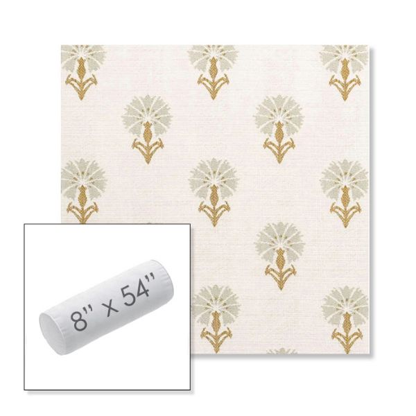 Picture of Mira Seasalt | 8" x 54" Outdoor Bolster Pillow Sunbrella® Fabric