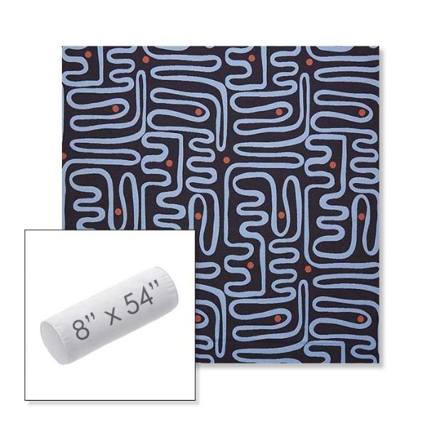 Picture of Nema Lazuli | 8" x 54" Outdoor Bolster Pillow Sunbrella® Fabric