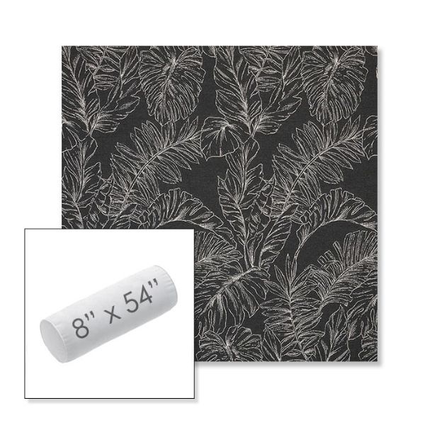 Picture of Palma Shadow | 8" x 54" Outdoor Bolster Pillow Sunbrella® Fabric