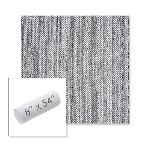 Picture of Posh Graphite | 8" x 54" Outdoor Bolster Pillow Sunbrella® Fabric