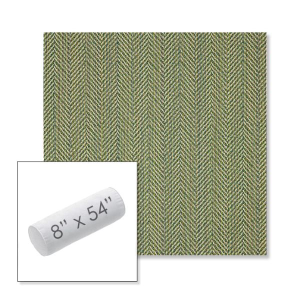 Picture of Posh Shamrock | 8" x 54" Outdoor Bolster Pillow Sunbrella® Fabric