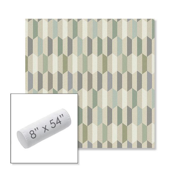 Picture of Precise Spring | 8" x 54" Outdoor Bolster Pillow Sunbrella® Fabric