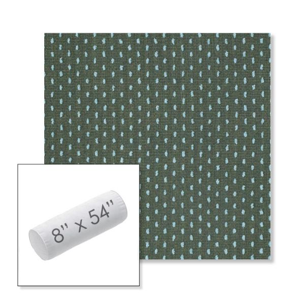 Picture of Royale Moss | 8" x 54" Outdoor Bolster Pillow Sunbrella® Fabric