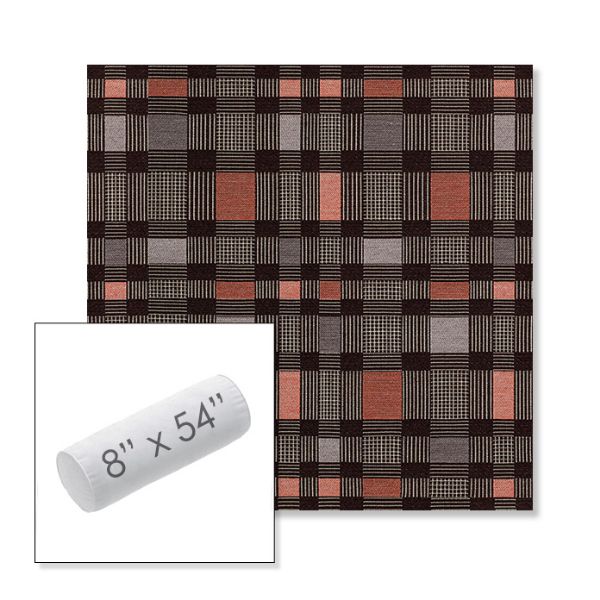 Picture of Rubix Huckleberry | 8" x 54" Outdoor Bolster Pillow Sunbrella® Fabric