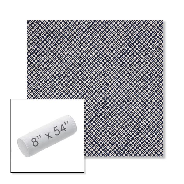 Picture of Shibori Indigo | 8" x 54" Outdoor Bolster Pillow Sunbrella® Fabric