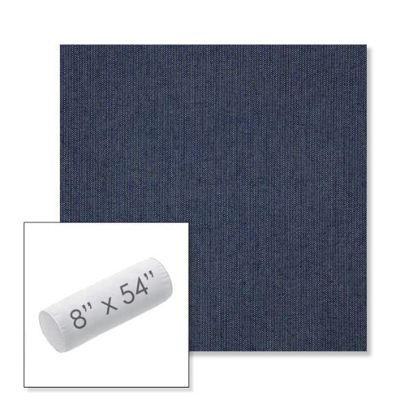 Picture of Spectrum Indigo | 8" x 54" Outdoor Bolster Pillow Sunbrella® Fabric
