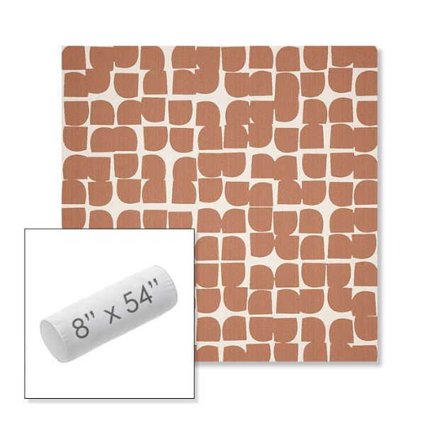 Picture of Toggle Canyon Rose | 8" x 54" Outdoor Bolster Pillow Sunbrella® Fabric