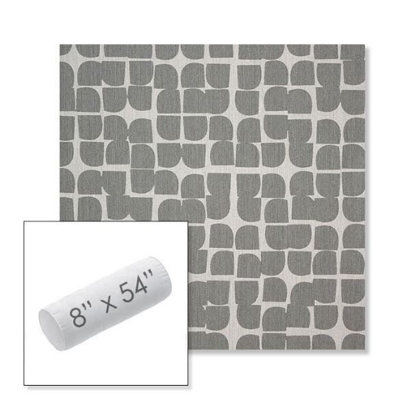 Picture of Toggle Greystone | 8" x 54" Outdoor Bolster Pillow Sunbrella® Fabric