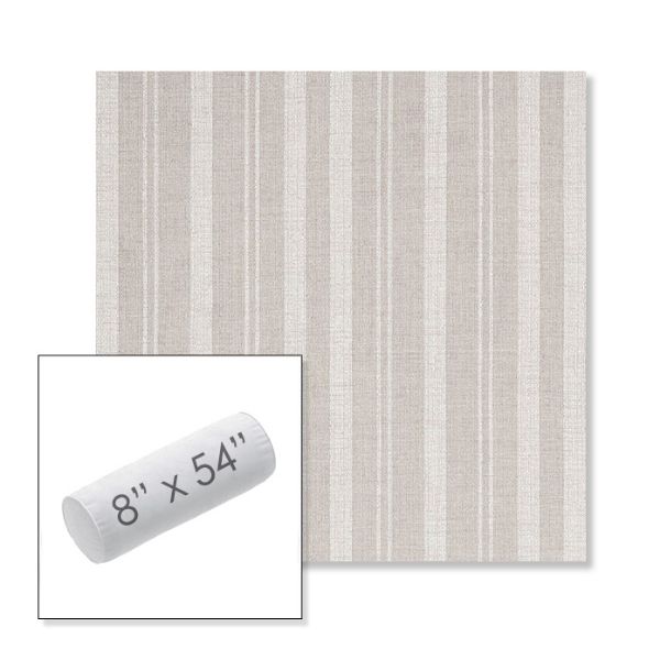 Picture of Tranquil Linen | 8" x 54" Outdoor Bolster Pillow Sunbrella® Fabric