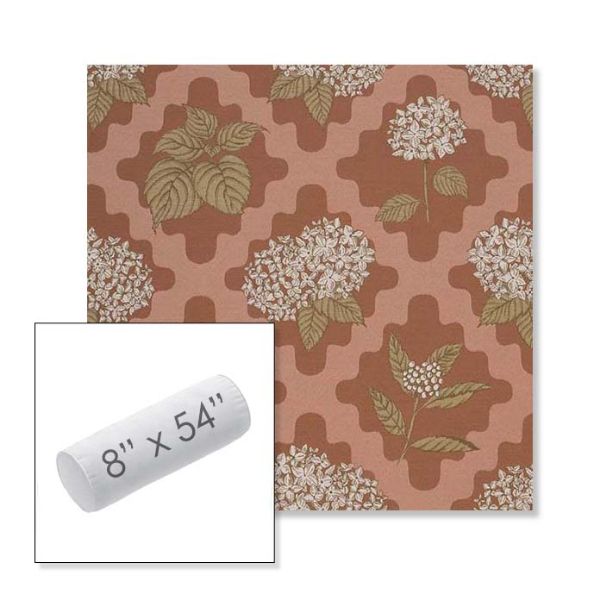 Picture of Trellis Primrose | 8" x 54" Outdoor Bolster Pillow Sunbrella® Fabric