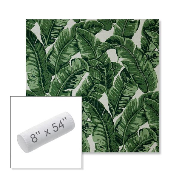 Picture of Tropics Jungle | 8" x 54" Outdoor Bolster Pillow Sunbrella® Fabric