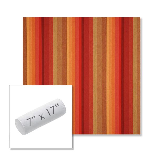 Picture of Astoria Sunset | 7" x 17" Outdoor Bolster Pillow Sunbrella® Fabric