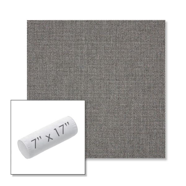 Picture of Bliss Smoke | 7" x 17" Outdoor Bolster Pillow Sunbrella® Fabric