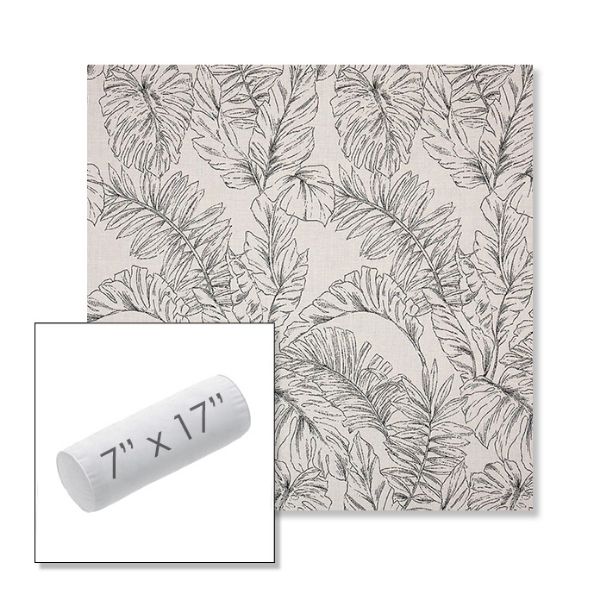 Picture of Calm Graphite | 7" x 17" Outdoor Bolster Pillow Sunbrella® Fabric