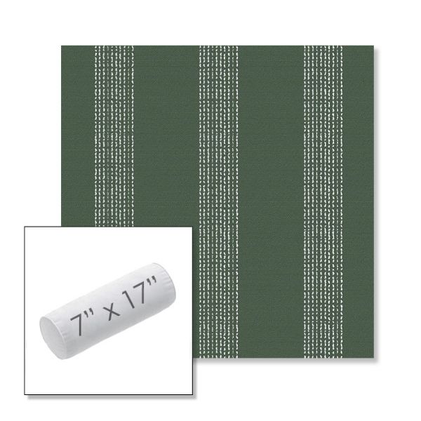 Picture of Caper Moss | 7" x 17" Outdoor Bolster Pillow Sunbrella® Fabric