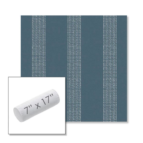 Picture of Caper Slate | 7" x 17" Outdoor Bolster Pillow Sunbrella® Fabric