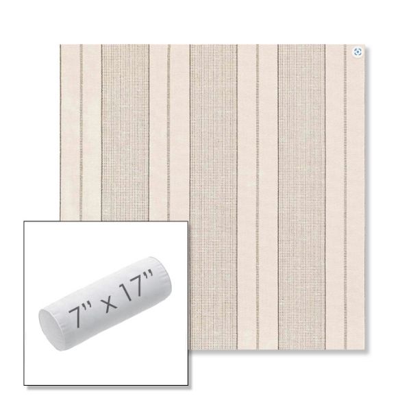 Picture of Carlo Graphite | 7" x 17" Outdoor Bolster Pillow Sunbrella® Fabric