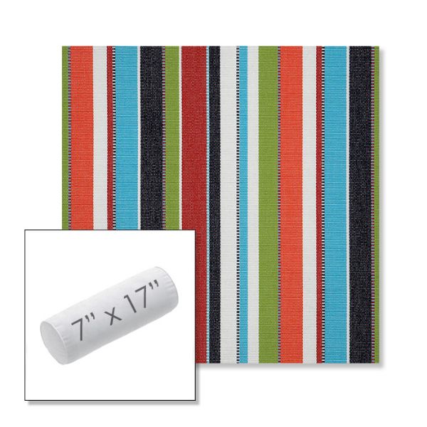 Picture of Carousel Confetti | 7" x 17" Outdoor Bolster Pillow Sunbrella® Fabric