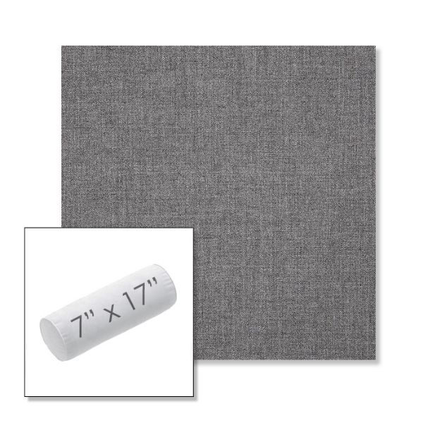 Picture of Cast Slate | 7" x 17" Outdoor Bolster Pillow Sunbrella® Fabric