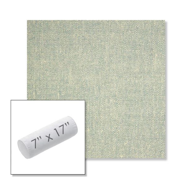 Picture of Chartres Mist | 7" x 17" Outdoor Bolster Pillow Sunbrella® Fabric