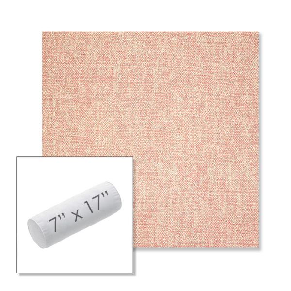 Picture of Chartres Rose | 7" x 17" Outdoor Bolster Pillow Sunbrella® Fabric