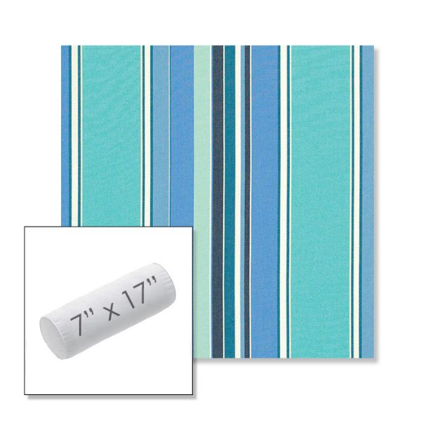 Picture of Dolce Oasis | 7" x 17" Outdoor Bolster Pillow Sunbrella® Fabric