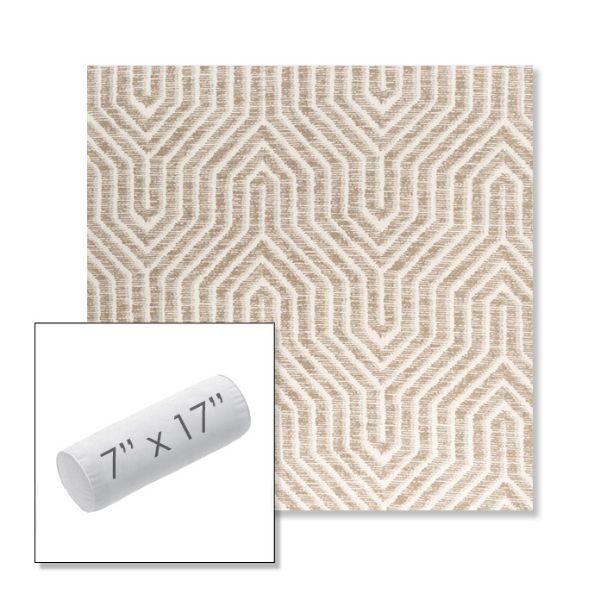 Picture of Etna Dune | 7" x 17" Outdoor Bolster Pillow Sunbrella® Fabric