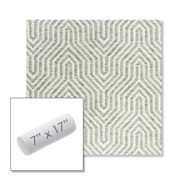 Picture of Etna Juniper | 7" x 17" Outdoor Bolster Pillow Sunbrella® Fabric