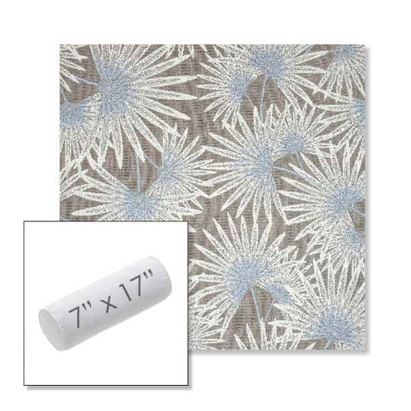 Picture of Etta Vapor | 7" x 17" Outdoor Bolster Pillow Sunbrella® Fabric