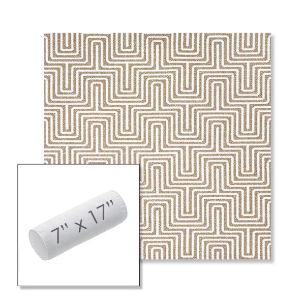 Picture of Figure Mineral | 7" x 17" Outdoor Bolster Pillow Sunbrella® Fabric